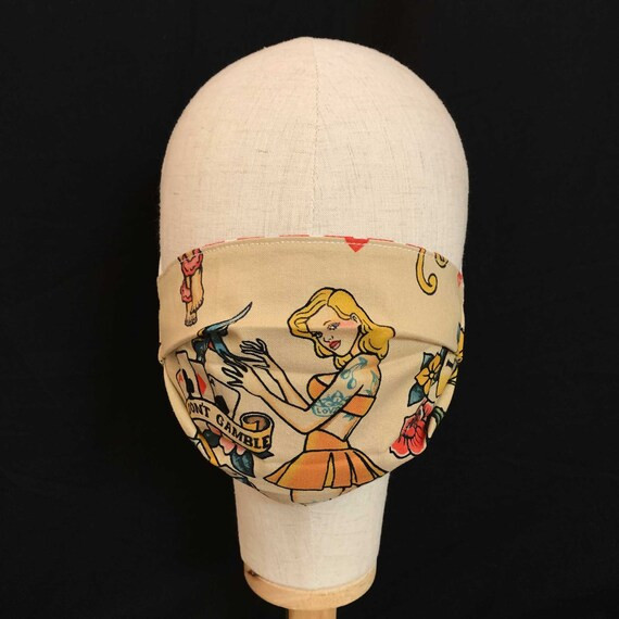 Alltagsmaske wendbar Mund-Nasen-Bedeckung aus Baumwolle Pinup | Etsy | Etsy (DACH)