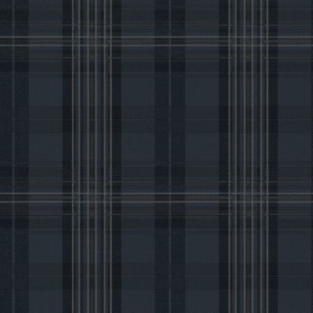 Chesapeake Homestead 56.4-sq ft  Blue Non-woven Plaid Prepasted Water Activated Paste Wallpaper | Lowe's
