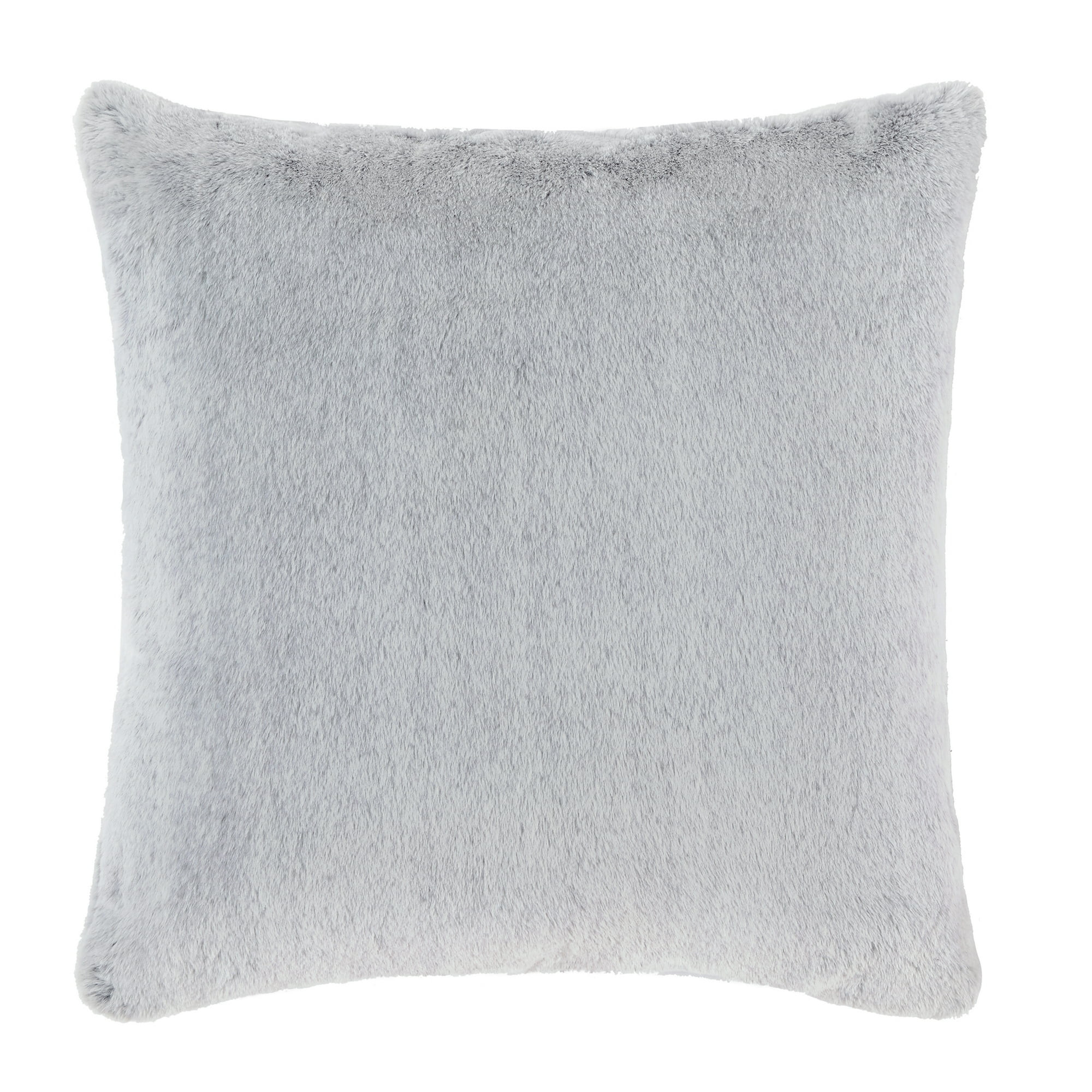 Better Homes & Gardens 20" x 20" Grey Tipped Faux Fur Decorative Pillow - Walmart.com | Walmart (US)