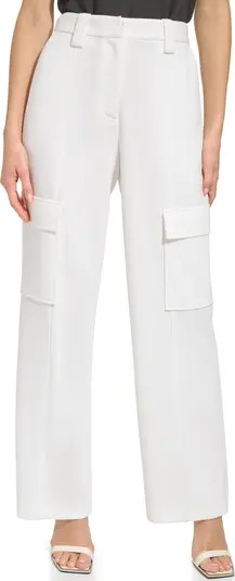DKNY Straight Leg Crepe Cargo Pants | Nordstrom | Nordstrom
