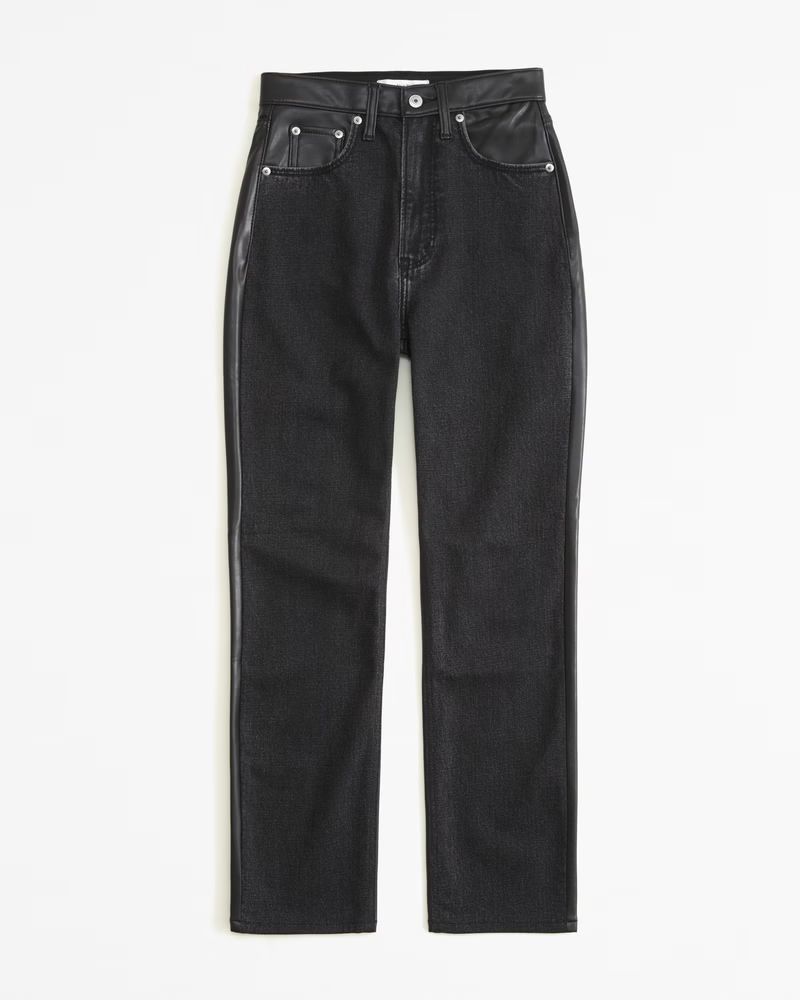 Women's Curve Love Ultra High Rise Ankle Straight Jean | Women's Bottoms | Abercrombie.com | Abercrombie & Fitch (US)