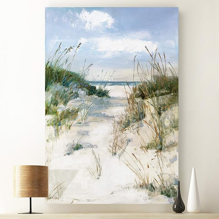Renditions Gallery Nature Canvas Wall Art Modern Paintings Decorations Sunny Tropical Ocean Roman... | Amazon (US)