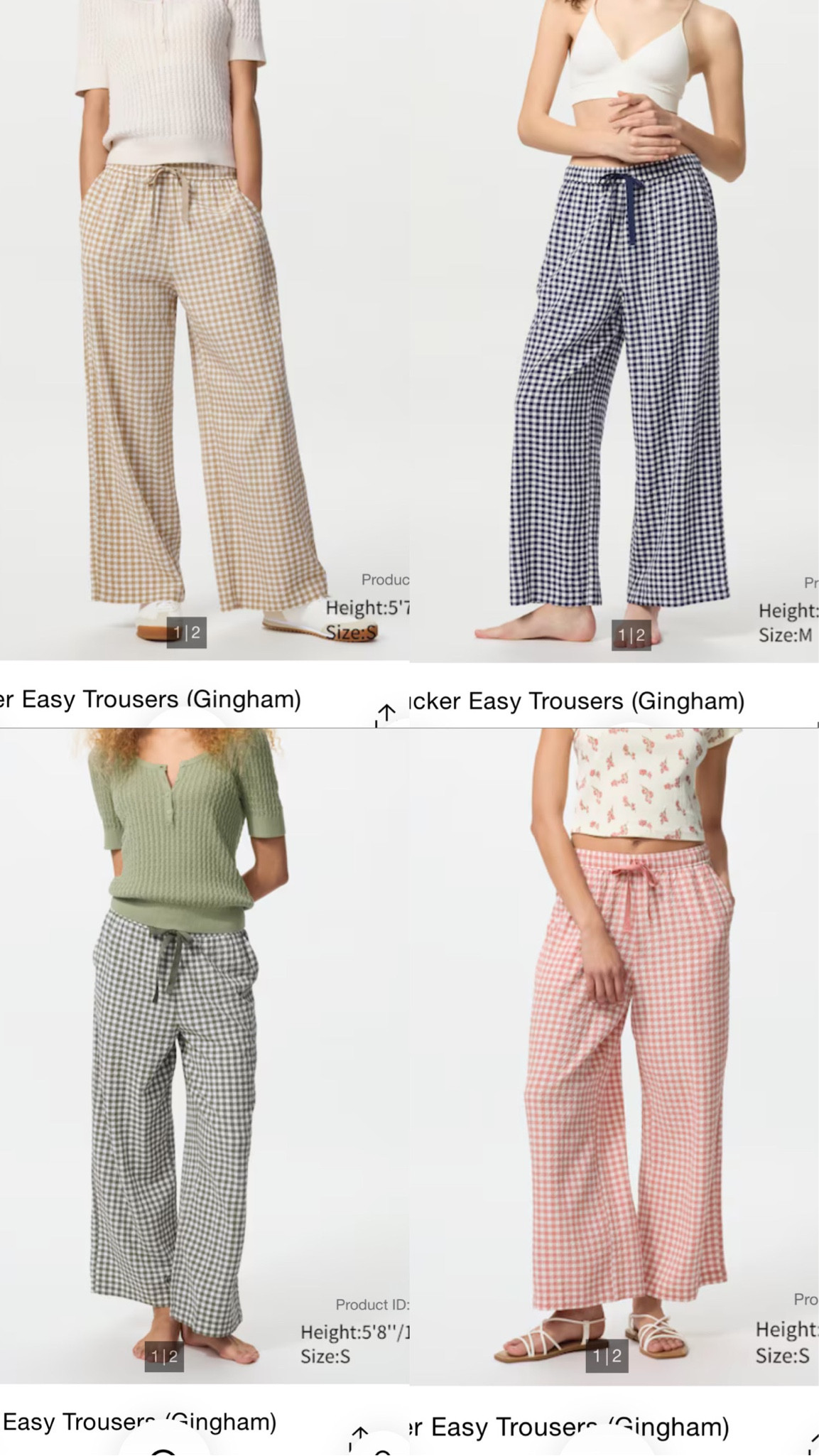 uniqlo, checked trousers, easy trousers, gingham trousers, summer trousers, wide leg, modest, casual trousers, holiday trousers, beach trousers, patterned trousers 

#LTKfindsunder50 #LTKeurope #LTKSeasonal