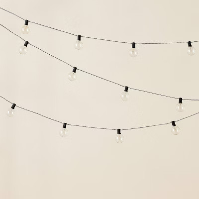 10ct Incandescent Indoor/Outdoor Orb String Lights Black/White - Hearth & Hand™ with Magnolia | Target