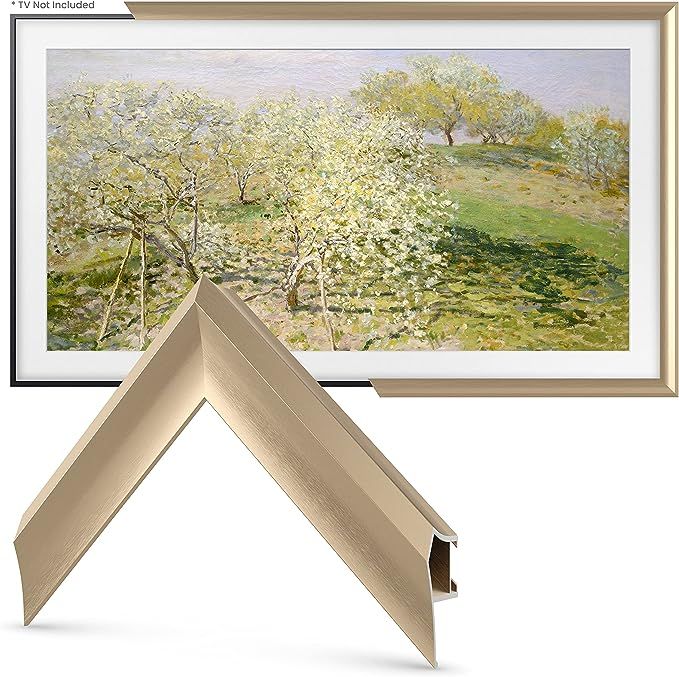 Frame My TV Deco TV Frames Alloy Prismatic - Pale Gold Bezel Compatible ONLY with Samsung The Fra... | Amazon (US)