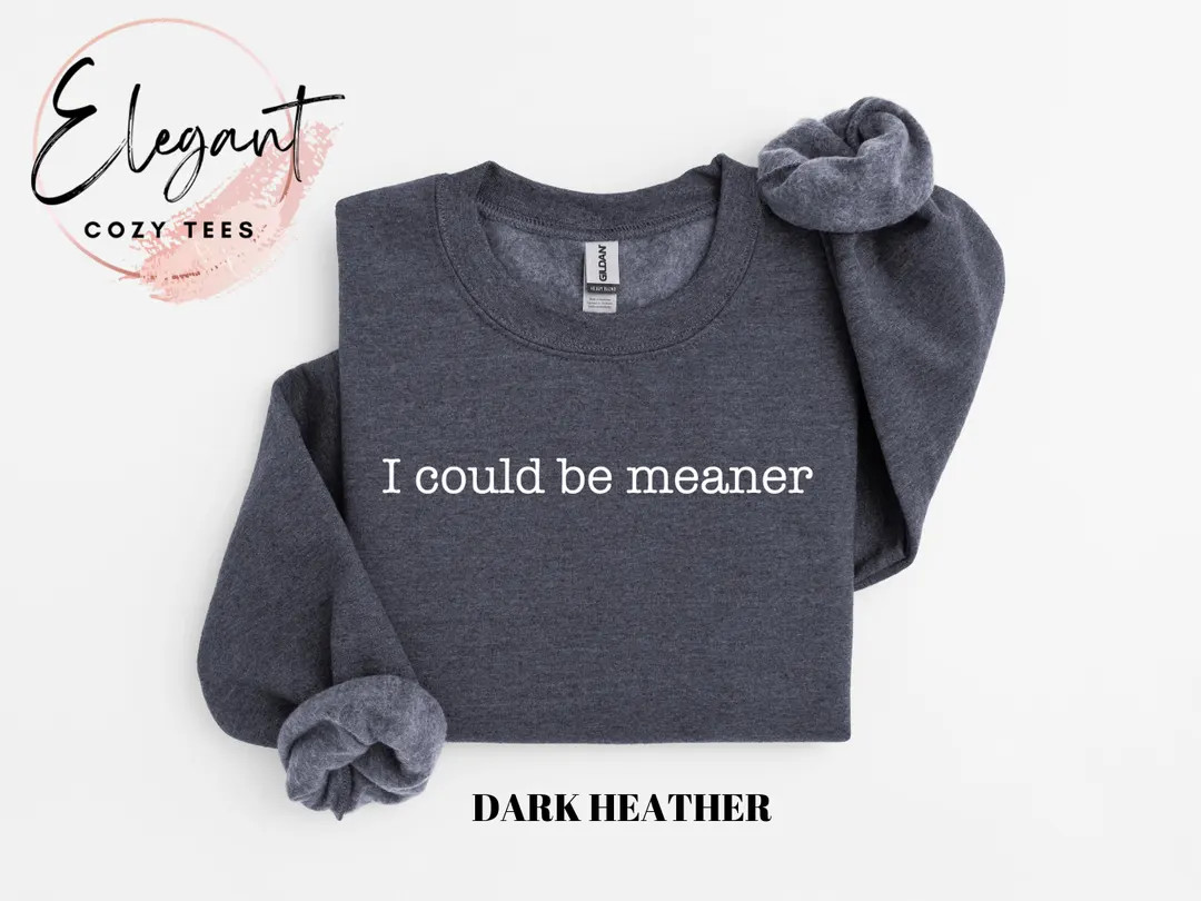 I Could Be Meaner Shirt, Funny Humor Shirt, Sarcastic Shirt, Funny Womens Sweatshirt, Sarcasm Shi... | Etsy (US)