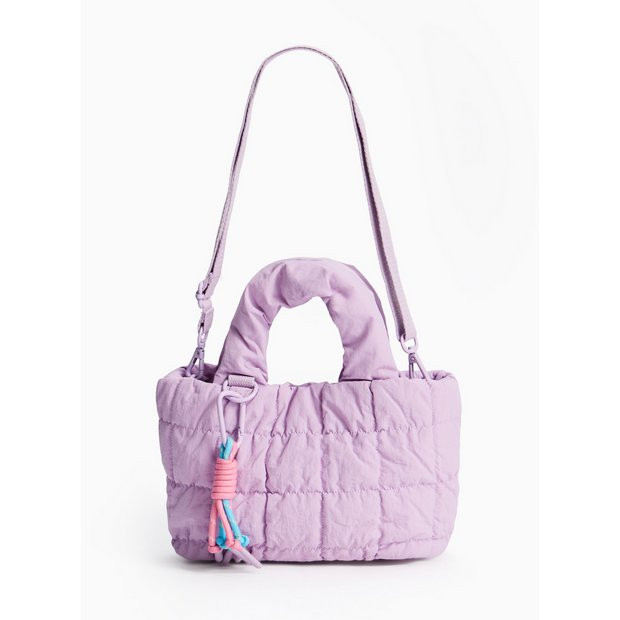 Lilac Nylon Puffy Mini Bag One Size | Tu Clothing