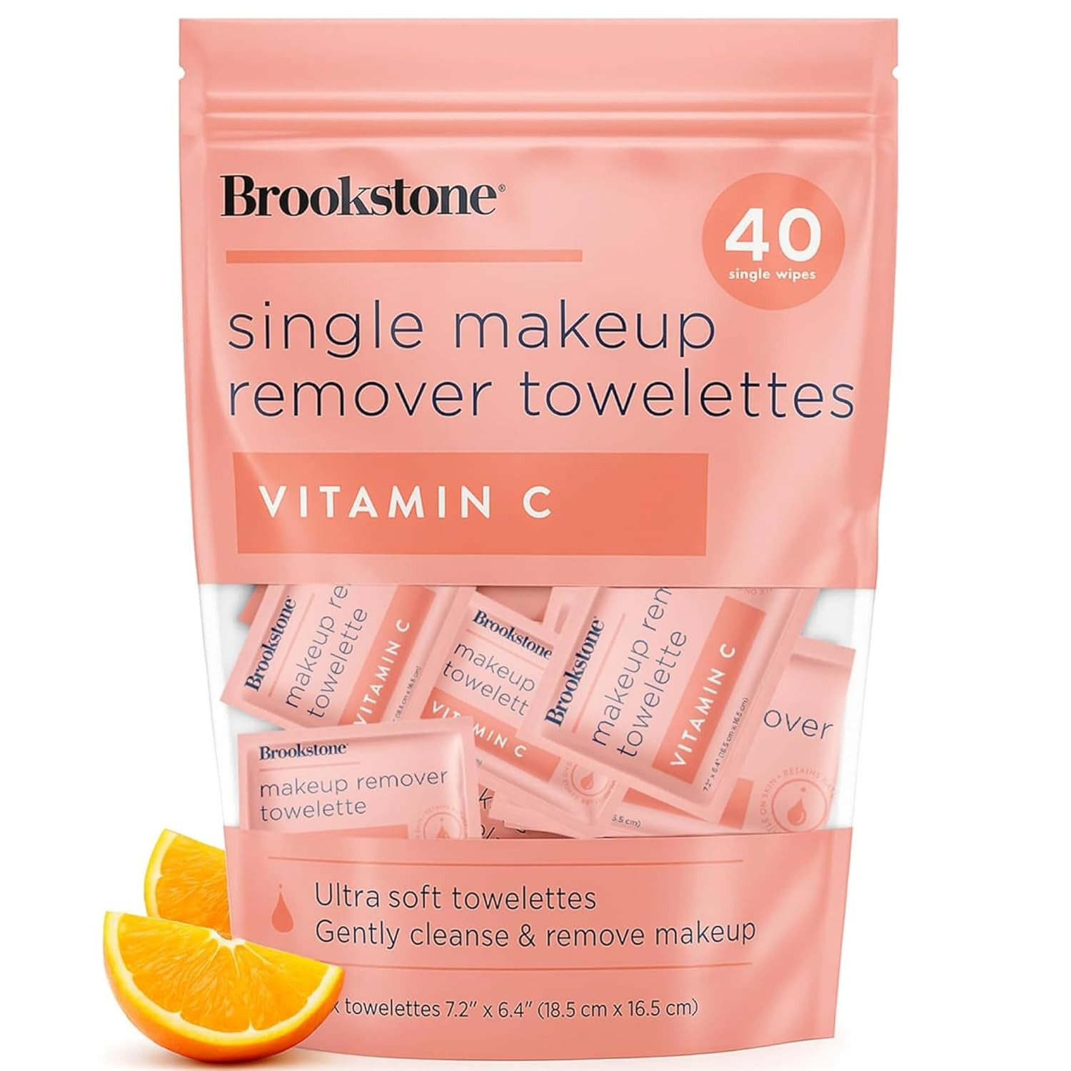 Brookstone Individual Makeup Remover Wipes - Ultra Soft, Makeup Remover Wipe Individually Wrapped... | Amazon (US)