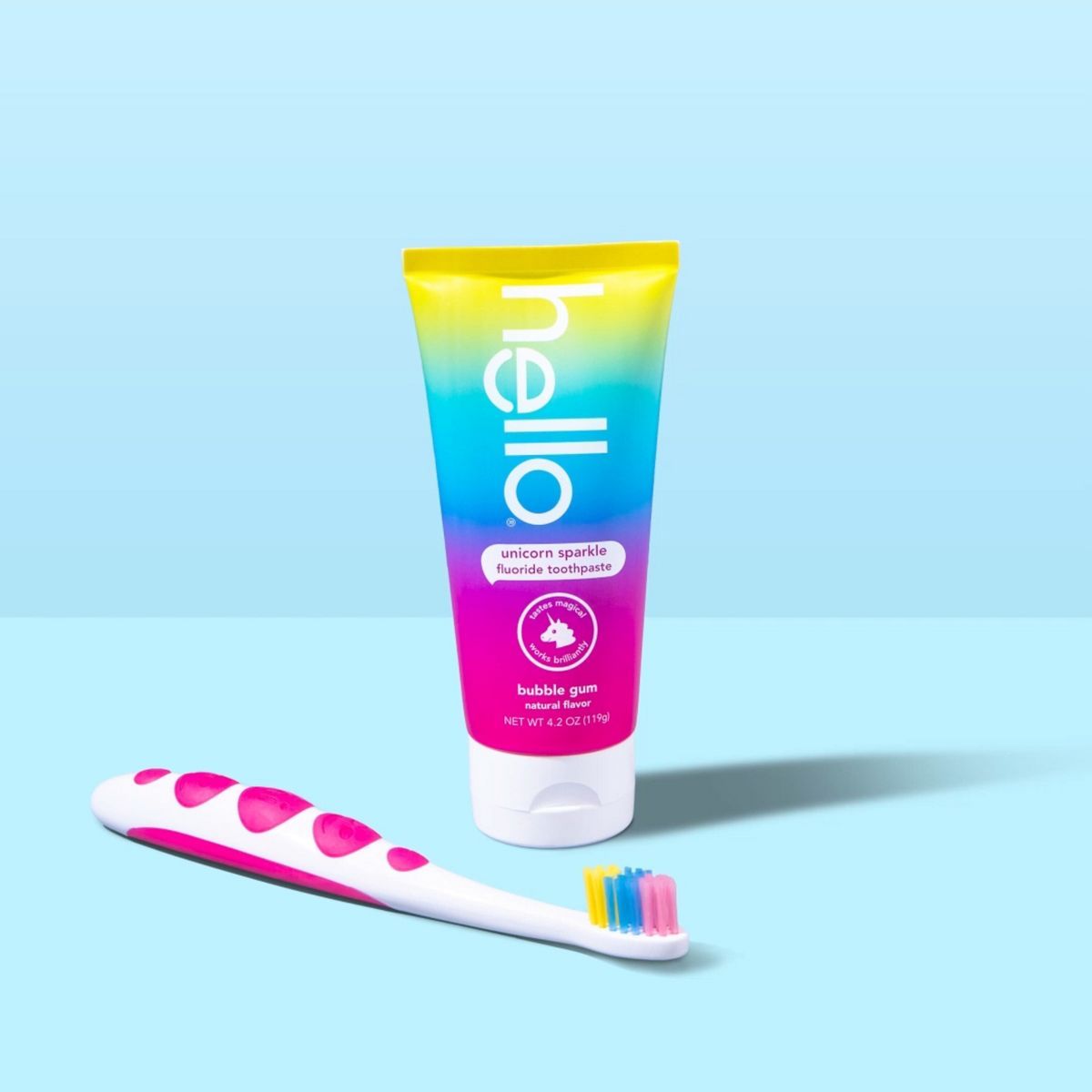 hello Kids' Unicorn Sparkle SLS Free + Vegan Fluoride Toothpaste - Natural Bubble Gum Flavor - 4.... | Target