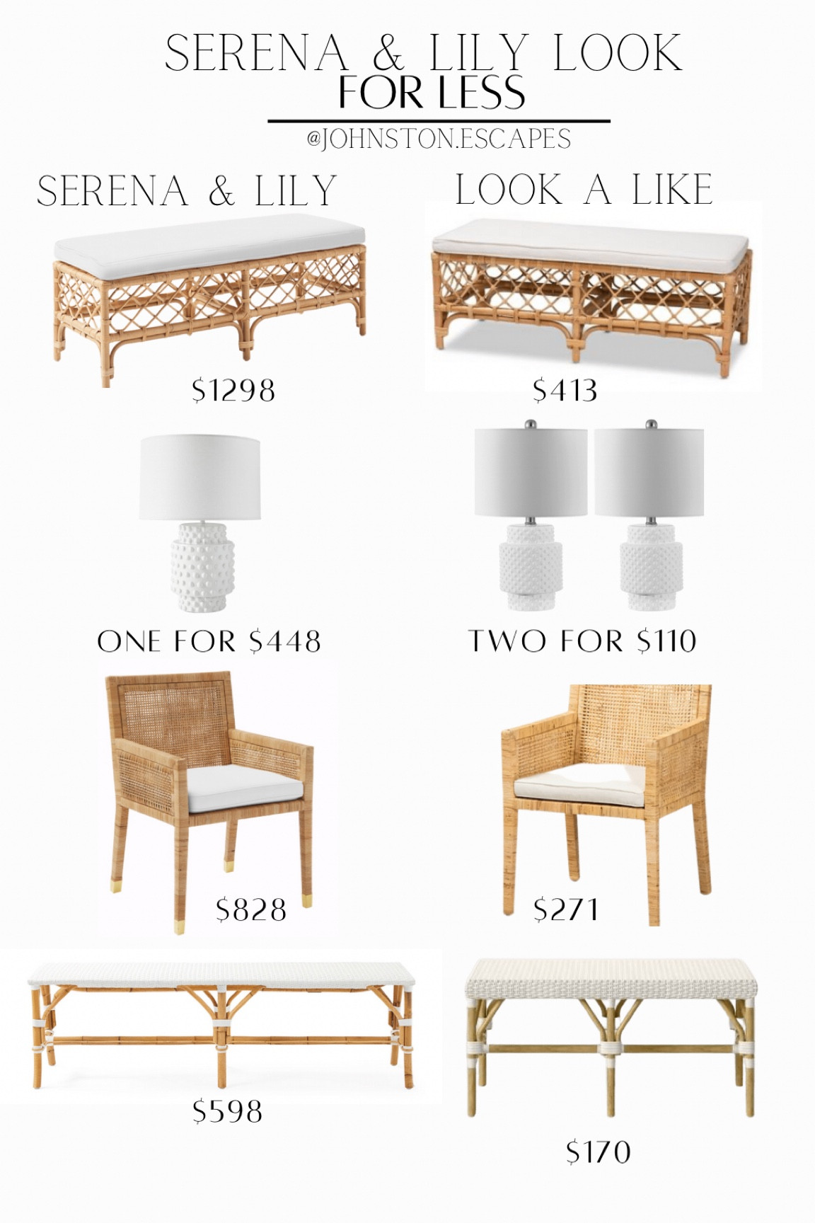 Serena & lily dupes - get the look for less! 

#LTKhome #LTKstyletip #LTKsalealert