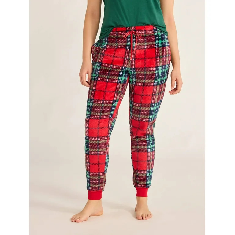 Joyspun Women's and Women's Plus Plush Sleep Jogger Pants, Sizes XS-3X | Walmart (US)