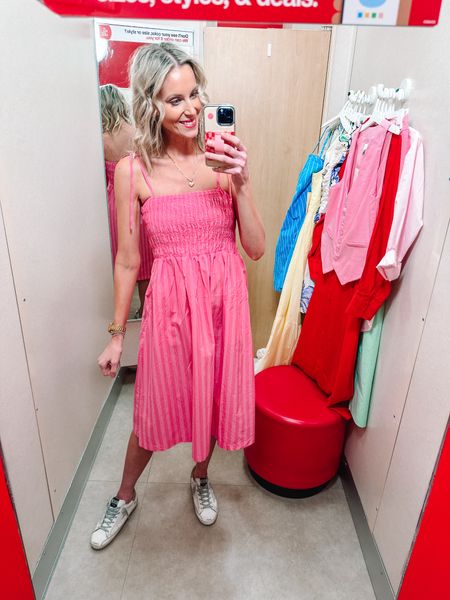 The perfect pink sundress for Spring and Summer! 

Target / Target try on / Target haul / midi dress / sleeveless dress / classic style 

#LTKfindsunder50 #LTKfindsunder100 #LTKstyletip