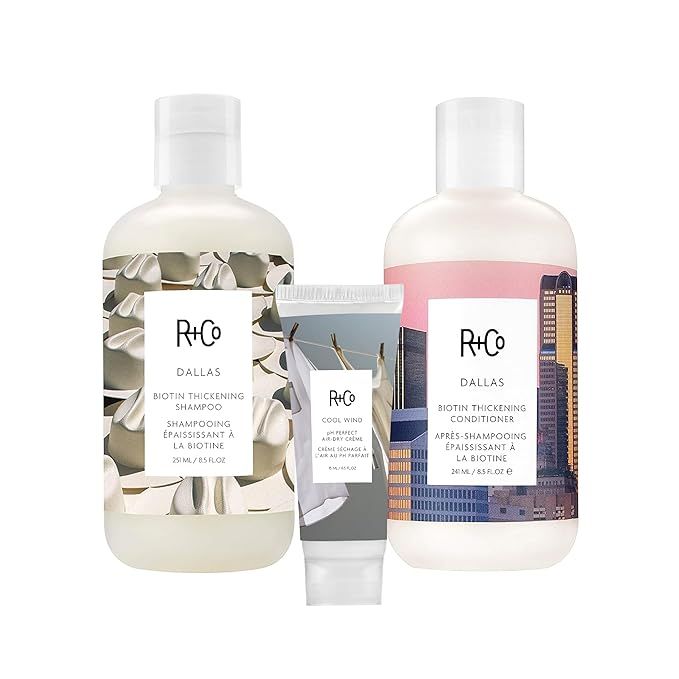 R+Co Dallas Biotin Thickening Shampoo and Conditioner Set (8.5 Oz) + Cool Wind pH Travel Size (.5... | Amazon (US)