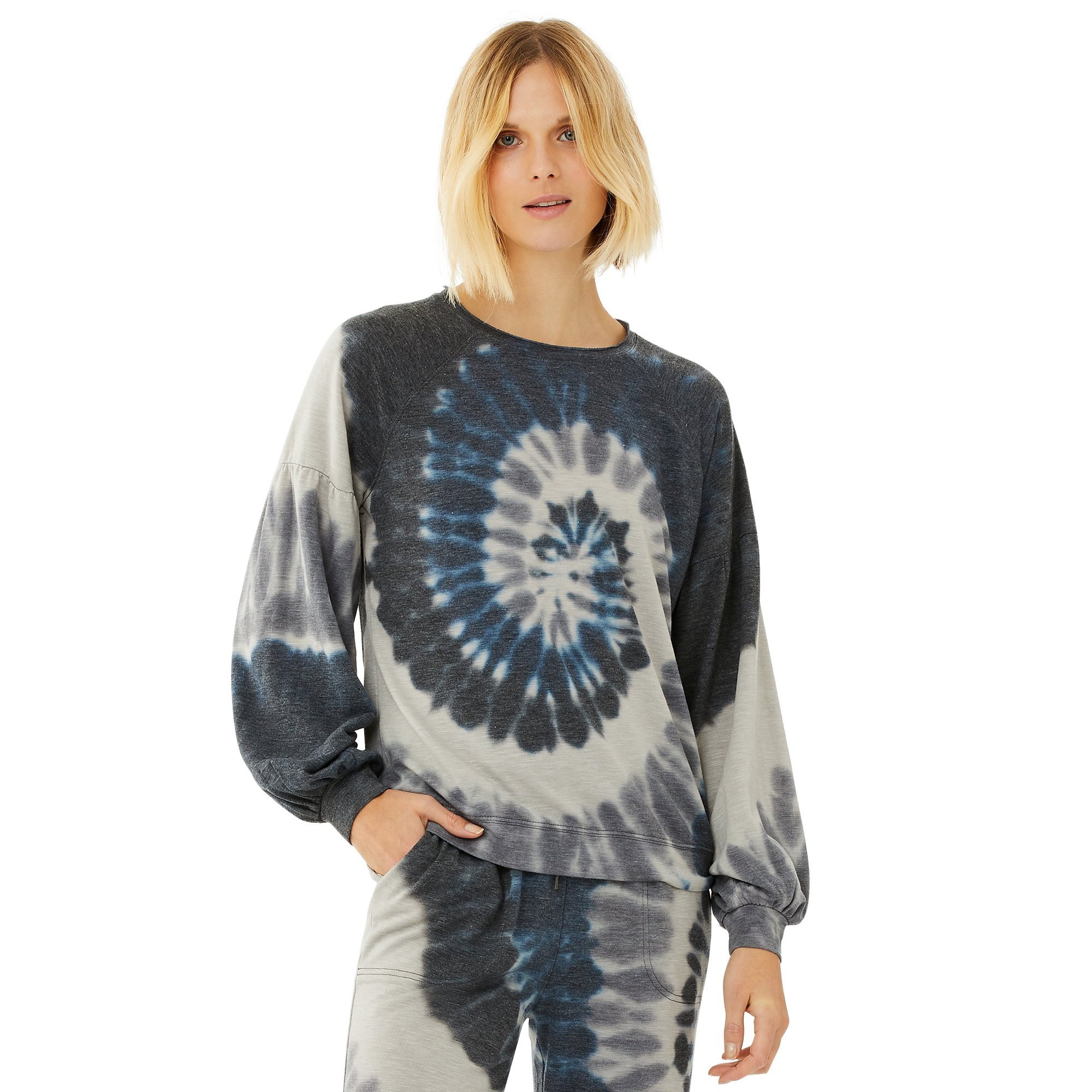 Scoop Women’s Tie Dye Tunic Top with Balloon Sleeves | Walmart (US)