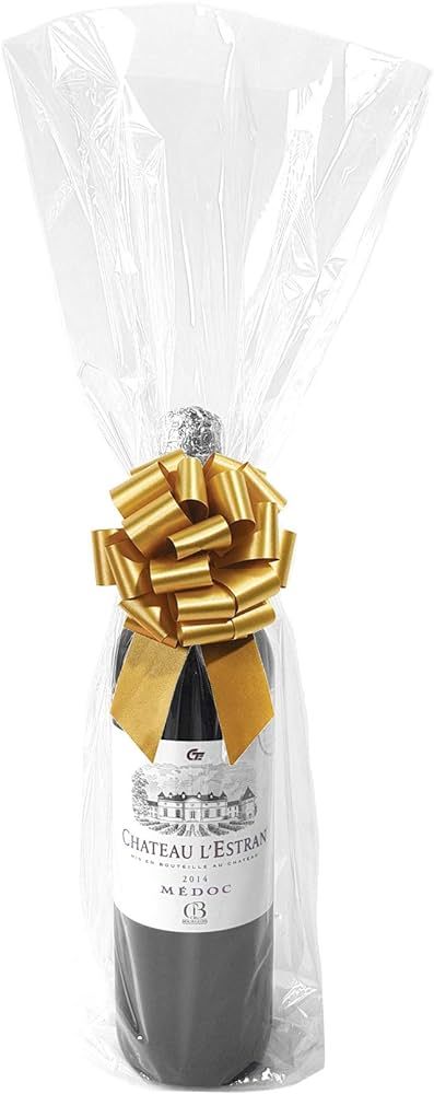 Wowfit Cello Bags,10 CT 9x20 inches Clear Cellophane Bags Perfect for Gift, Presents, Wine Bottle... | Amazon (US)