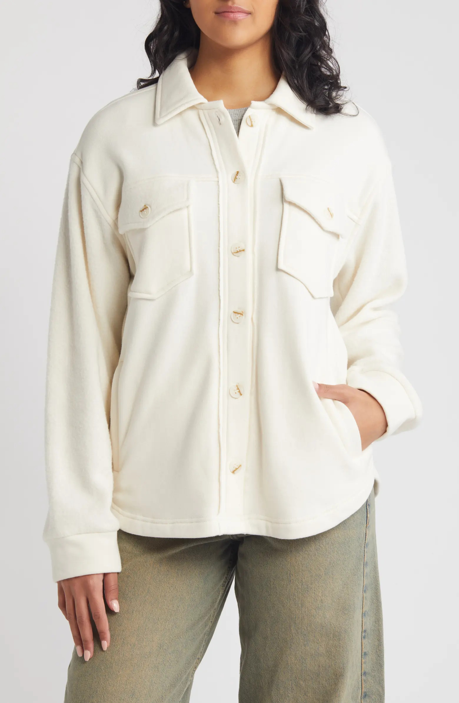 Thread & Supply Sweatshirt Pocket Shacket | Nordstrom | Nordstrom