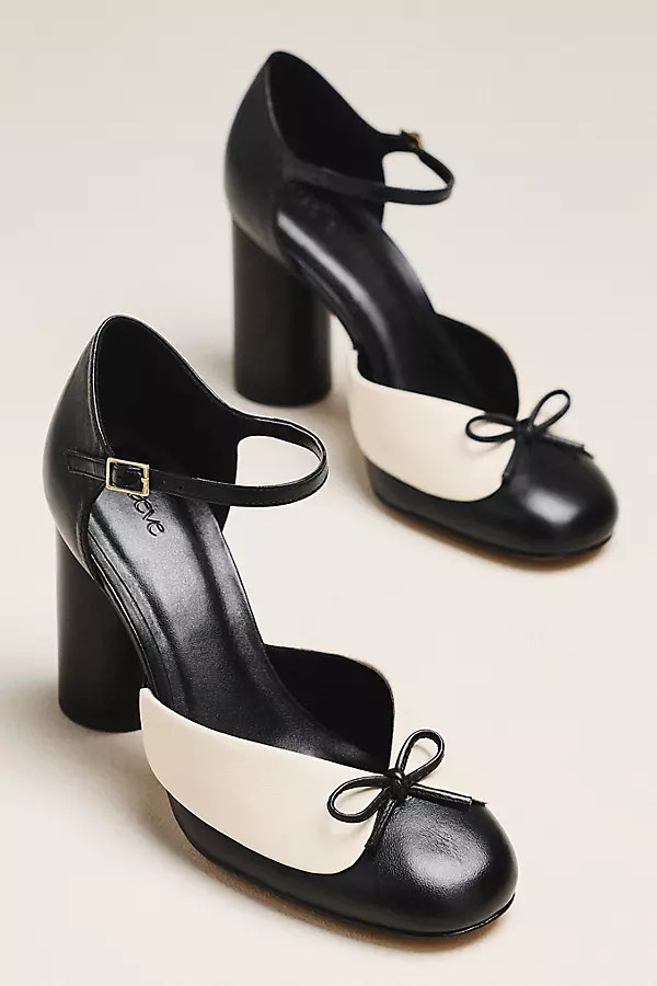 Leather Collar Ankle-Strap Heels | Anthropologie (US)