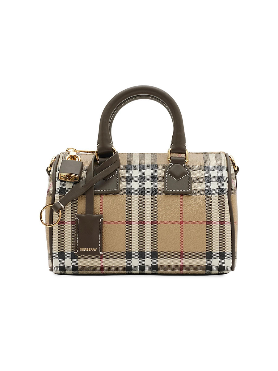 Women's Mini Signature Check Bowling Bag - Vintage Check Military | Saks Fifth Avenue