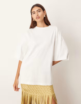 ARRANGE oversized premium heavy weight t-shirt in white | ASOS (Global)