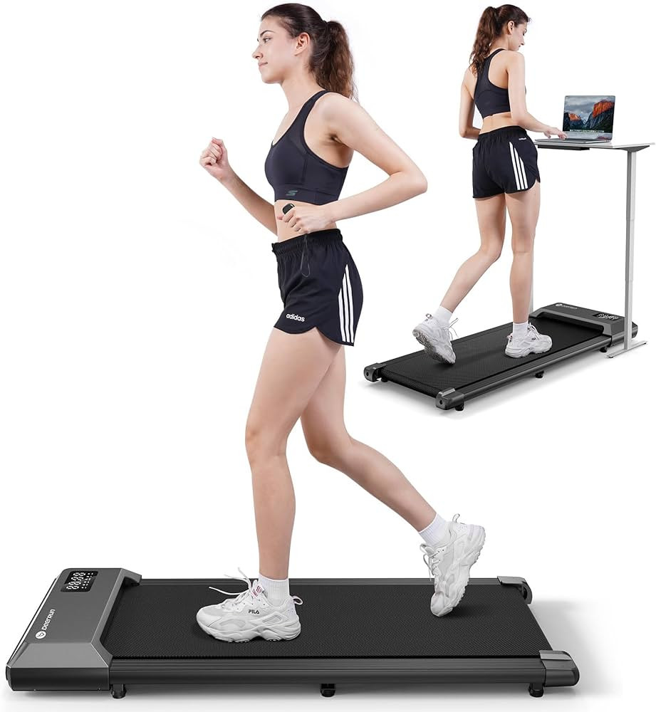 DeerRun Walking Pad, 2024 Upgrade Smart Under Desk Treadmill, 2.2HP Small Quiet Portable Treadmil... | Amazon (US)