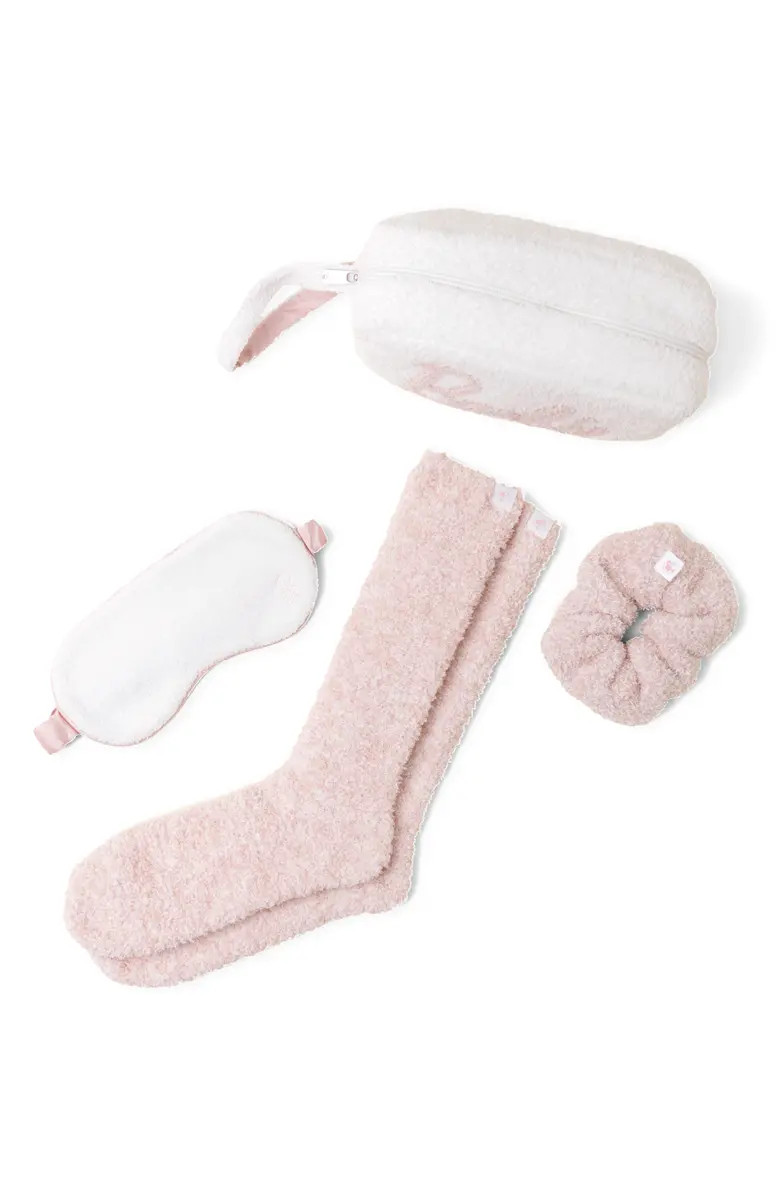 Barefoot Dreams® Barbie® CozyChic™ Eye Mask, Socks, Scrunchie & Travel Bag Set | Nordstrom | Nordstrom