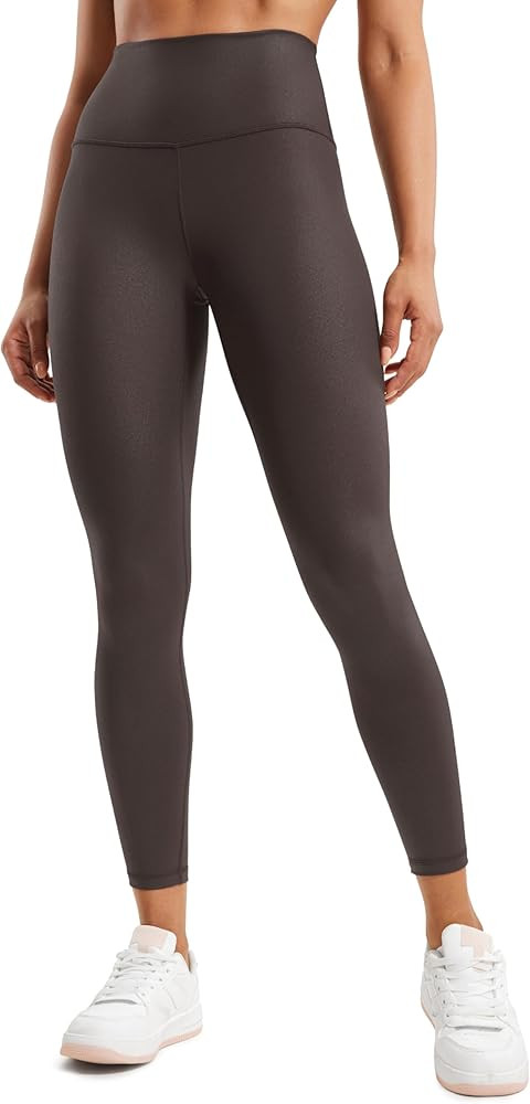 CRZ YOGA Matte Faux Leather Leggings 25" - Butterluxe High Waisted Stretch Ankle Leather Pants fo... | Amazon (US)
