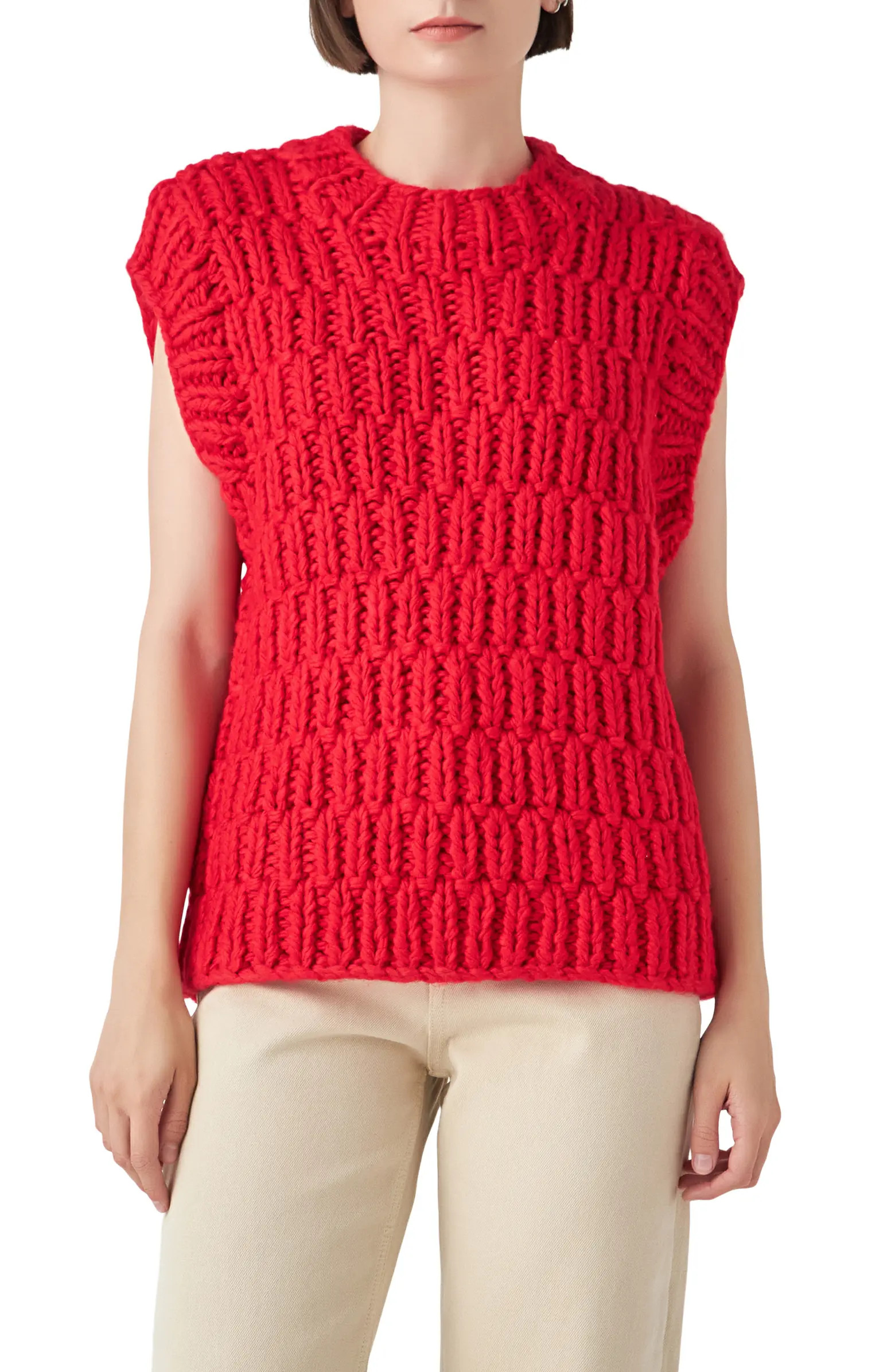 English Factory Chunky Cap Sleeve Sweater | Nordstrom | Nordstrom