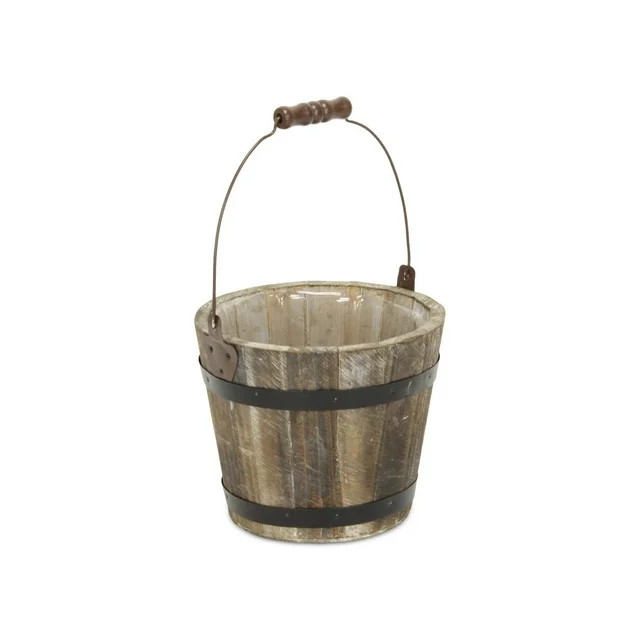 Home Decorative Wooden Bucket with Handle | Walmart (US)