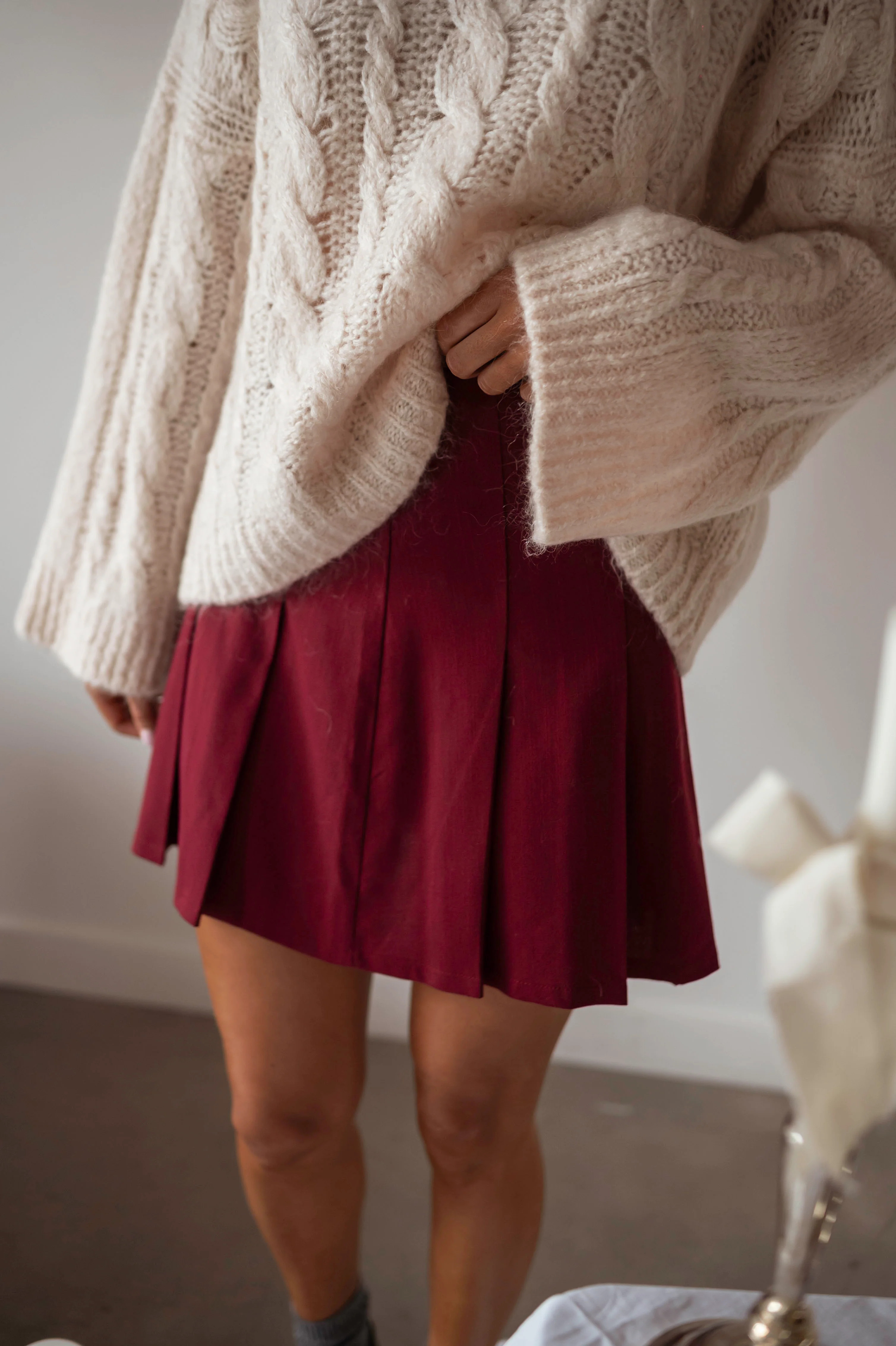 Burgundy Polie Skirt | Easy Clothes