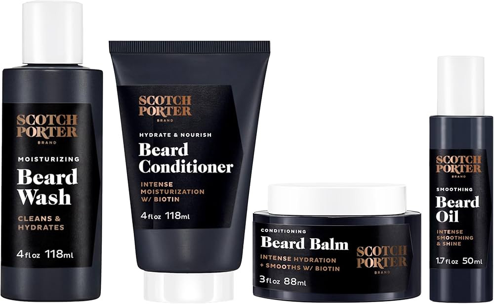 Scotch Porter Beard Kit – Cleanse, Moisturize, Soothe & Style Coarse, Dry Beard Hair while Enco... | Amazon (US)