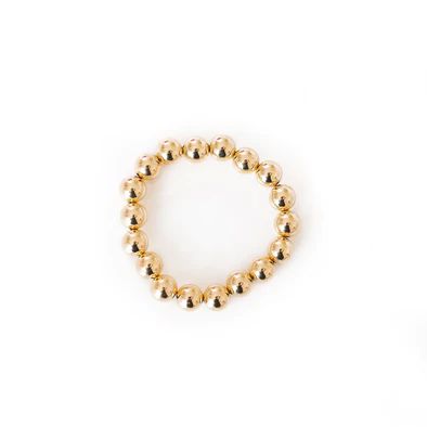 Gold-Filled Gold Beaded Bracelet | 10 mm | Golden Thread