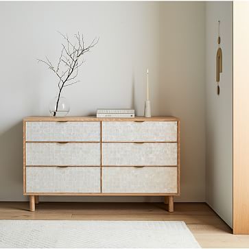 Ella Capiz 6-Drawer Dresser | West Elm (US)