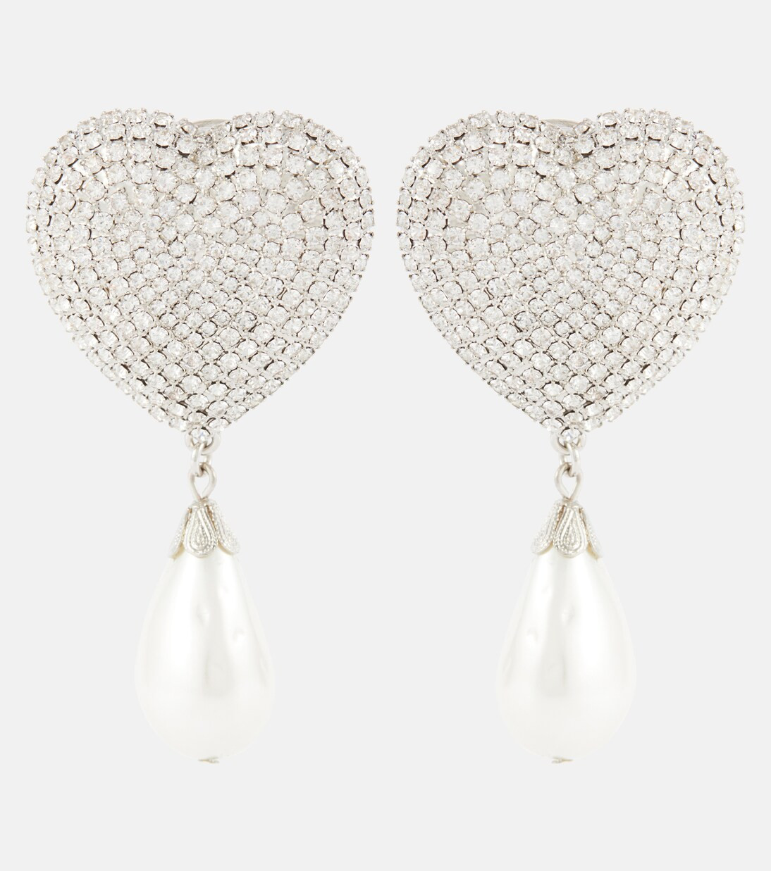Embellished faux pearl clip-on earrings | Mytheresa (US/CA)