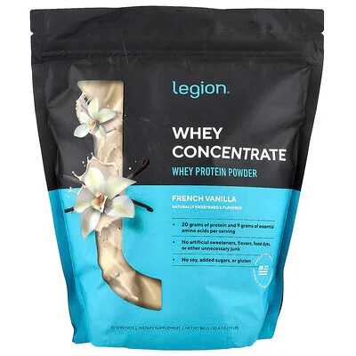 Legion Athletics, Whey Concentrate, Whey Protein Powder, French Vanilla, 1.9 lbs (861 g) | iHerb