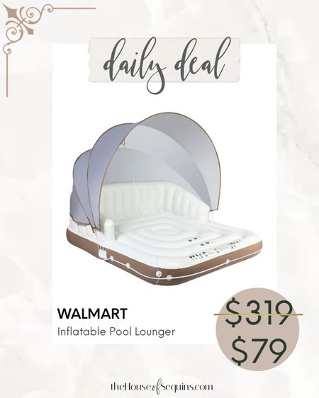 Shop Walmart summer deals! Pool lounger Canopy Bed Float