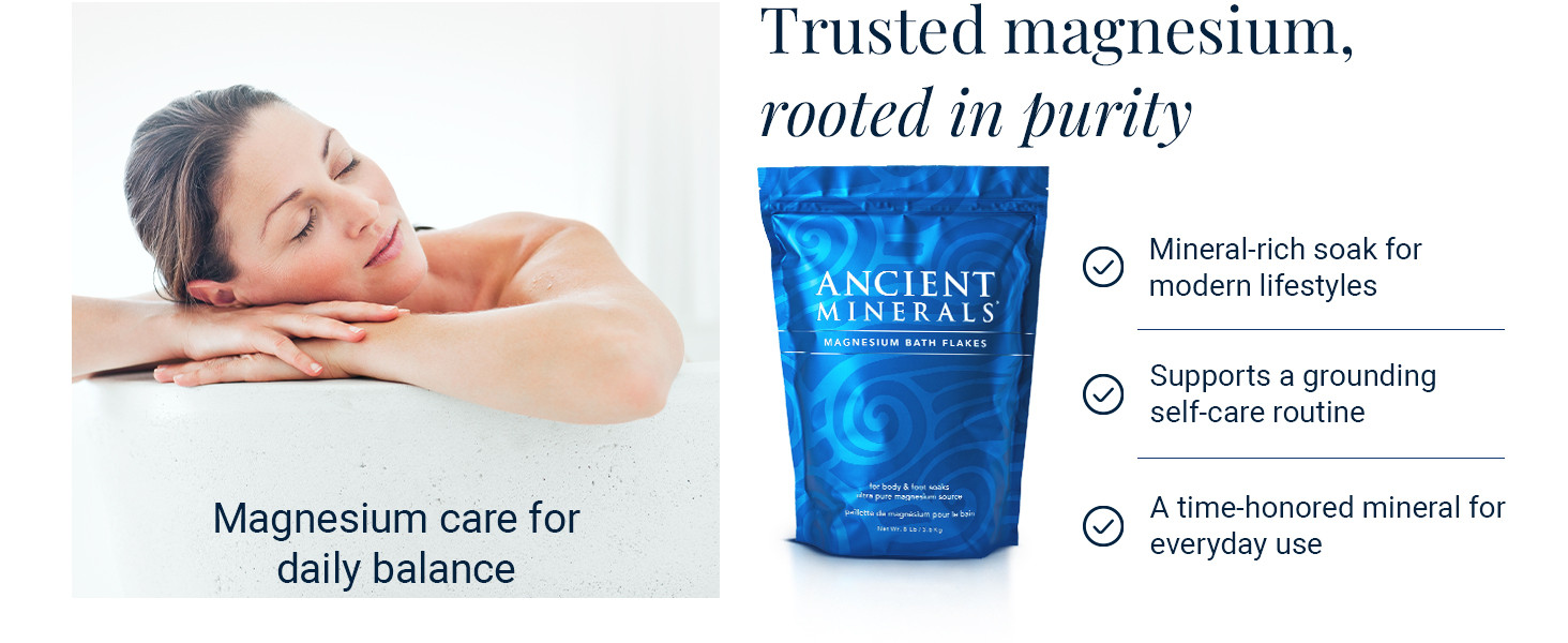 Ancient Minerals Magnesium Bath Flakes – Pure Zechstein Magnesium Chloride for Soaking and Whol... | Amazon (US)