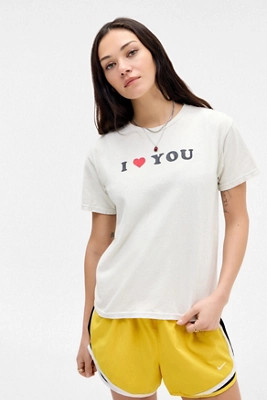 UO I Love You Relaxed T-Shirt | Urban Outfitters UK