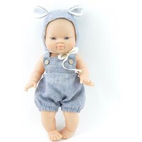 Paola Reina Doll Clothes, Linen Overall, Bonnet With Ears, Clothing, Minikane Doll Clothes, Rts, Blu | Etsy (US)