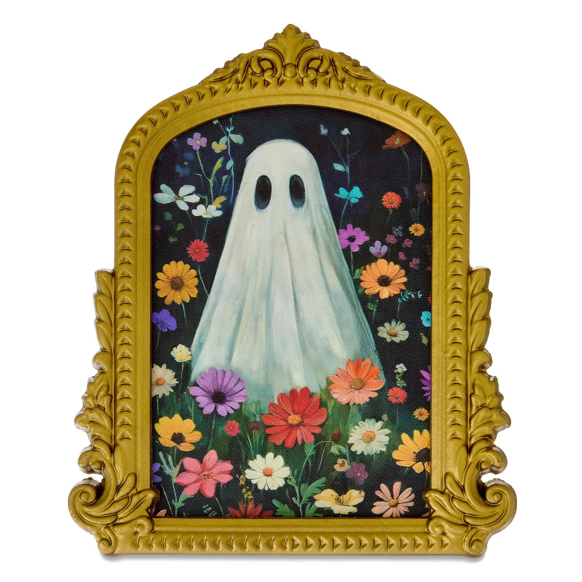 Ghost & Flowers Tabletop Decor, Multicolor, 8.35" x 7", Halloween by Way To Celebrate | Walmart (US)