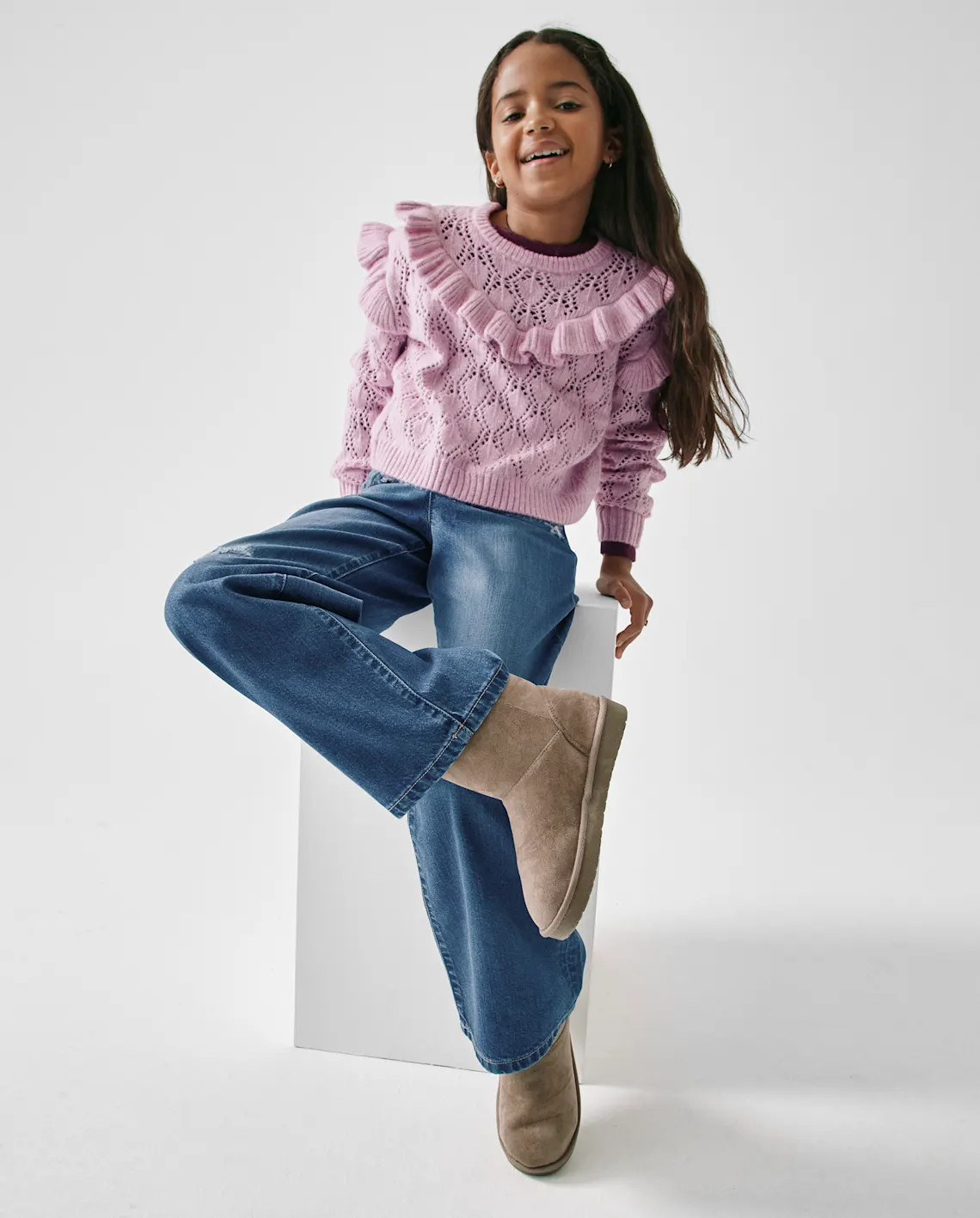 Girls Mid Teddy Boots - gray | The Children's Place