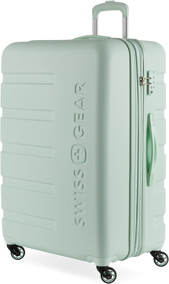 SwissGear 7366 Signature Hardside Expandable Luggage with Spinner Wheels, TSA Lock, Clearly Aqua,... | Amazon (US)