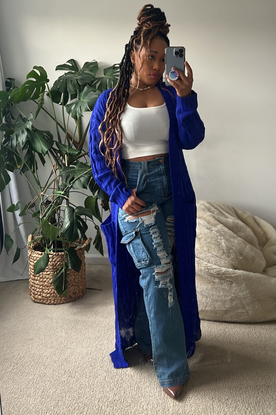 Affordable casual fall fit. Jeans are from Fashion Nova (search “can’t be knocked down cargo”). shoes are a basic nude pump by Giuseppe Zanotti.

#LTKfindsunder100 #LTKSeasonal #LTKover40