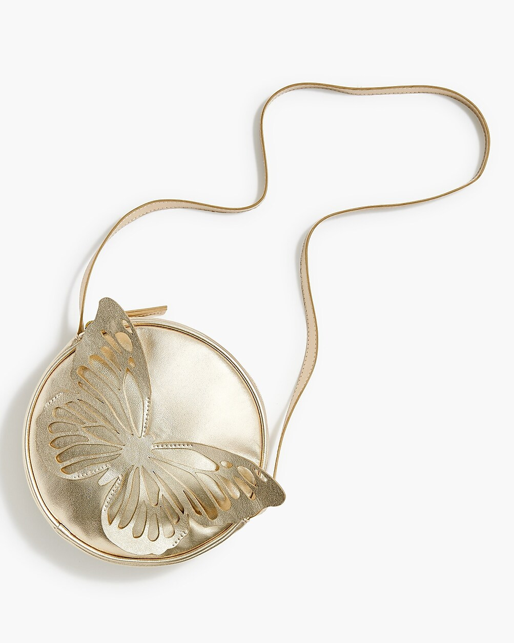 Girls' gold butterfly crossbody bag | J.Crew Factory