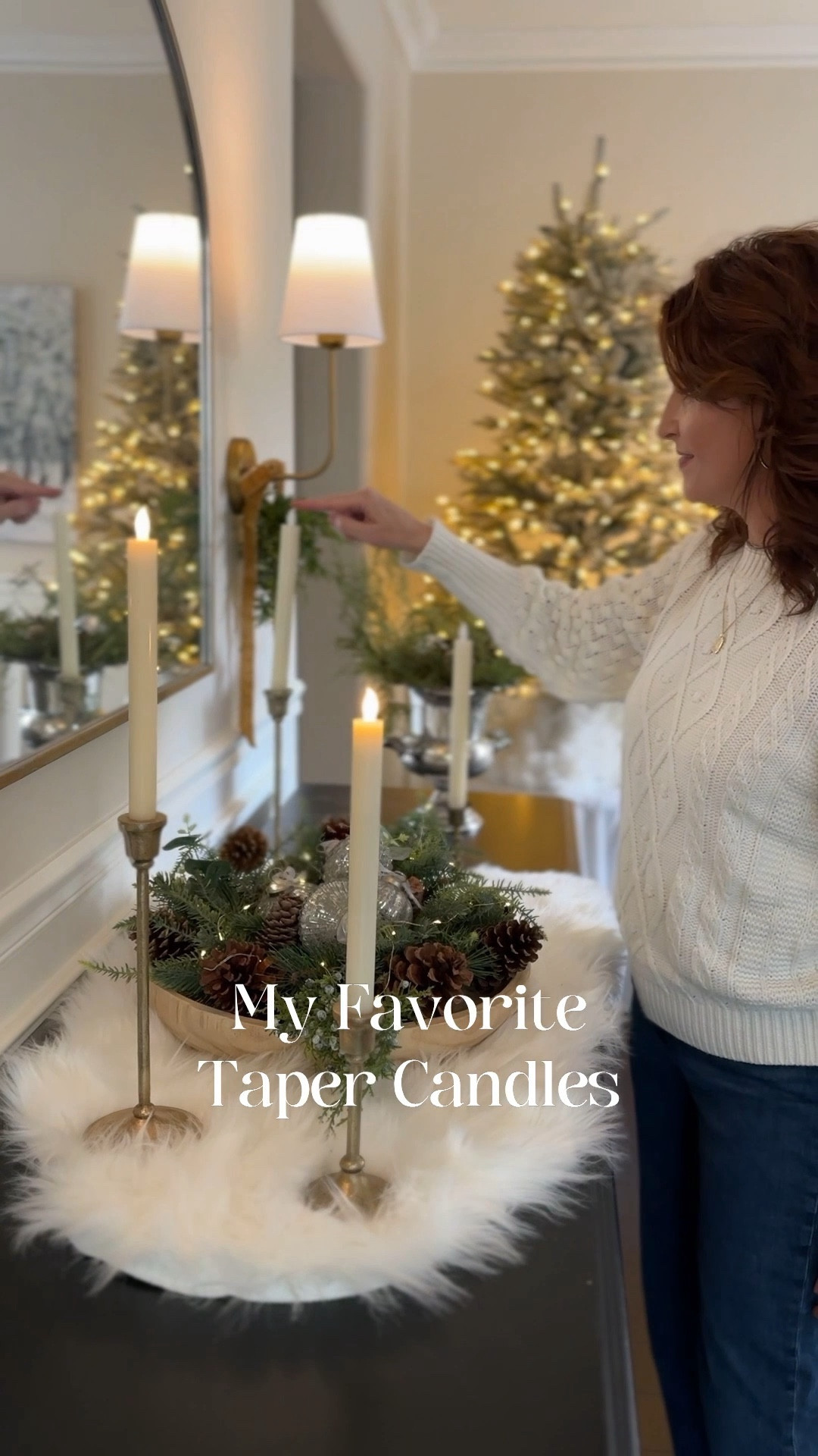 My favorite Flameless taper candles, that can be turned on and off by touching the “flame” or with a remote. Remote has a timer function also. 


LED battery operated Flameless taper candles, remote control candles for wall candle sconces, candlesticks, home decor, Christmas decor, faux fur, wall sconces, arched mirror, vintage mirror, antique mirror  

#LTKSeasonal #LTKhome #LTKHoliday