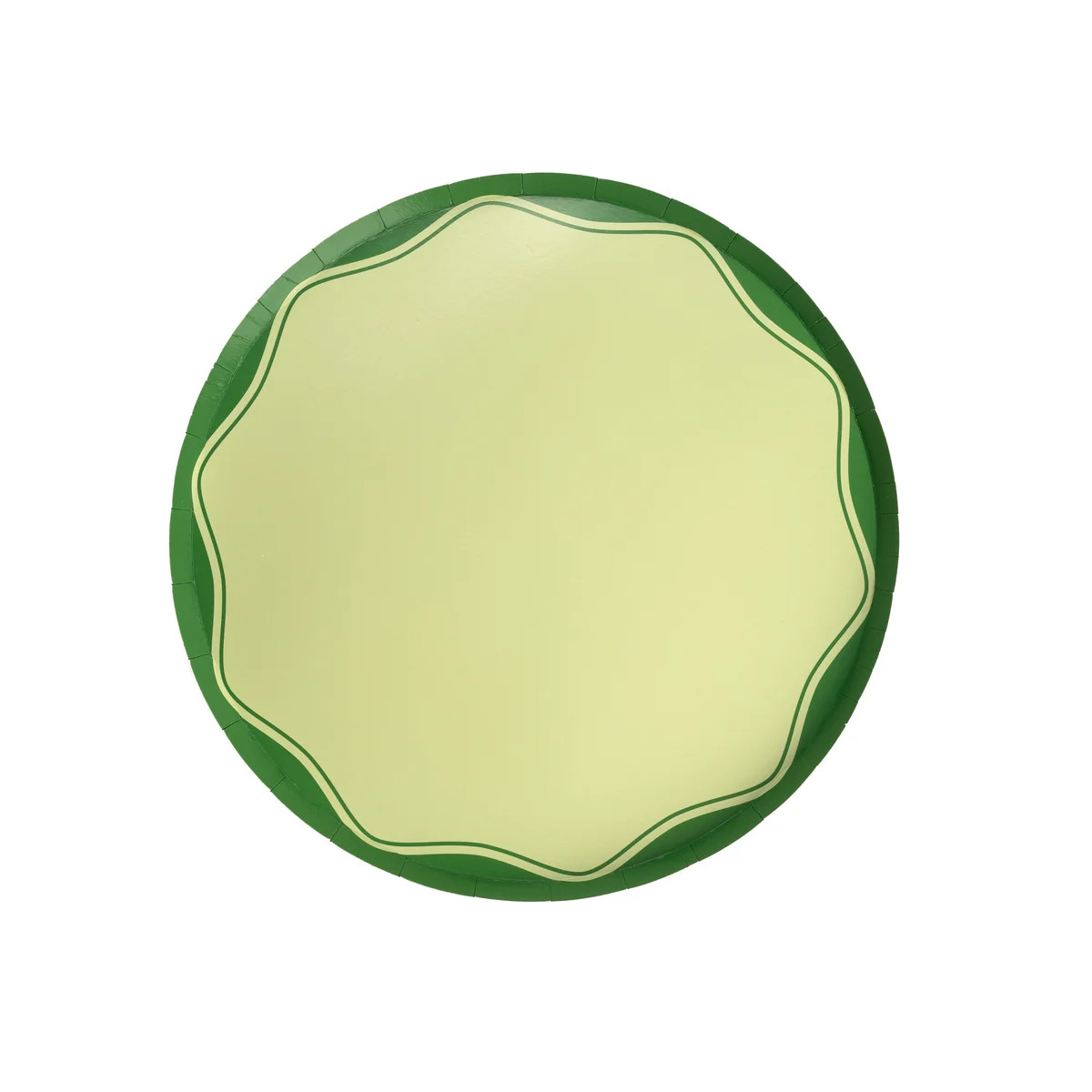 Green Color Block Dinner Paper Plates | Get Gatherings
