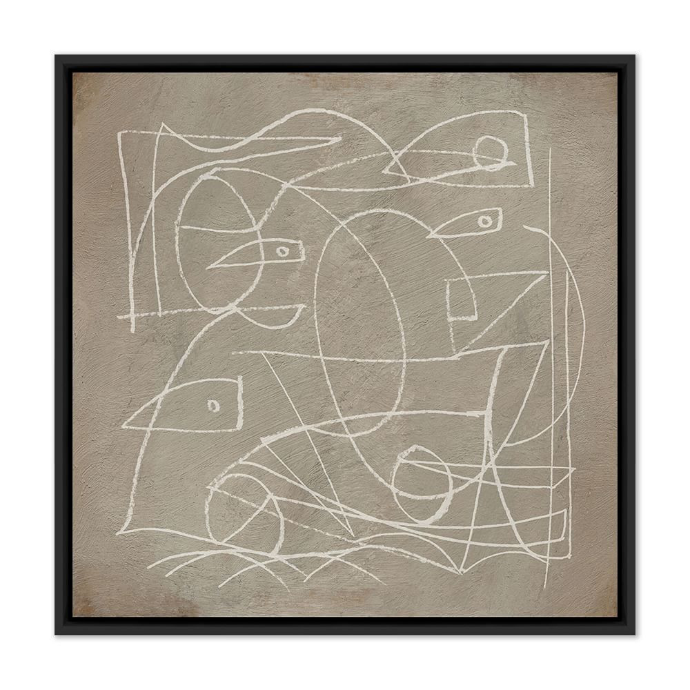 Change by Dan Hobday Canvas Floater Frame 32x32 Natural | West Elm (US)