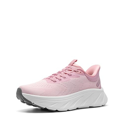ALLSWIFIT Women's Slip On Stability Walking Shoes Cushioning Hands Free Non-Slip Breathable Comfortable Workout Tennis Running Gym StediBase Fashion Sneakers,Size 7.5,Pink,AWUMRS2511 | Amazon (US)