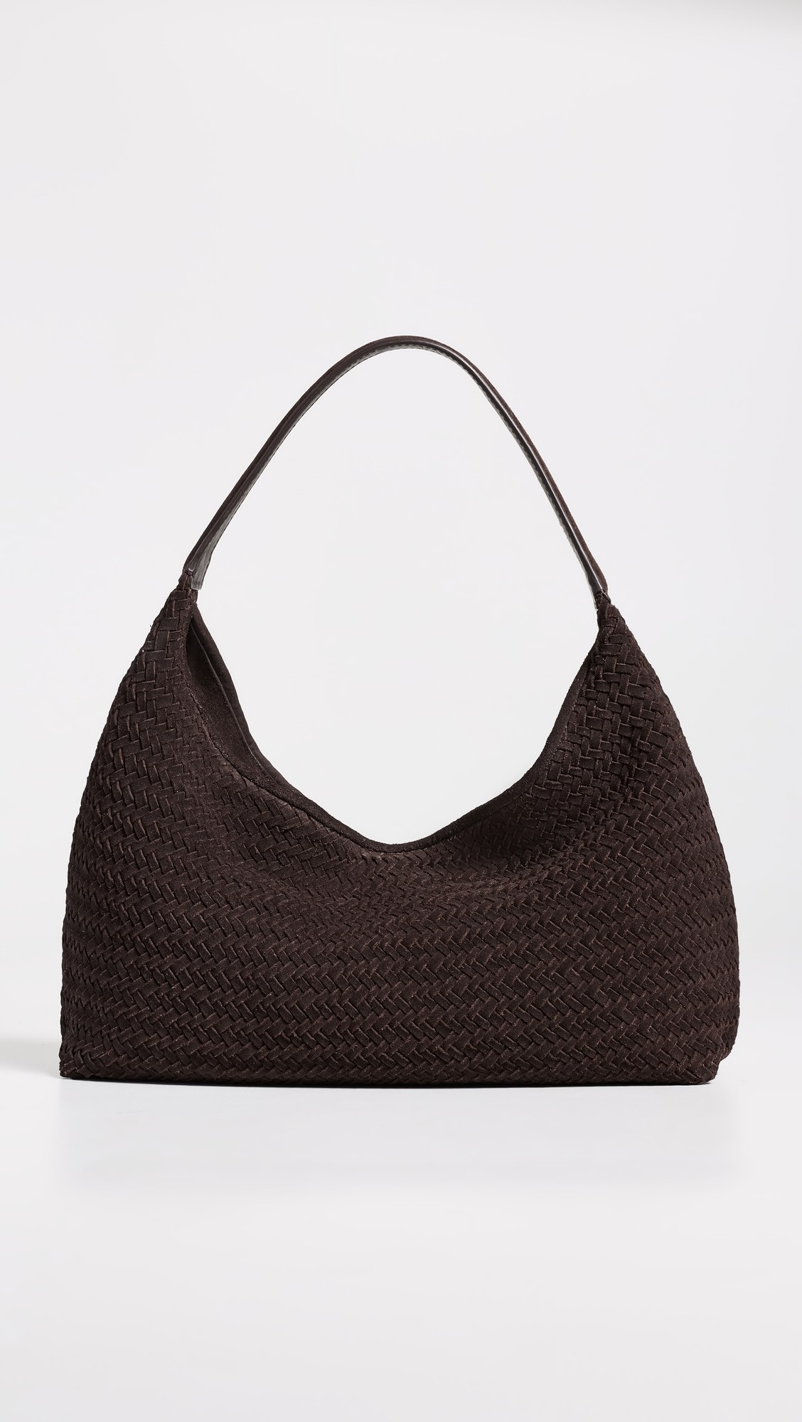 Slouchy Shoulder Woven Suede Bag | Shopbop