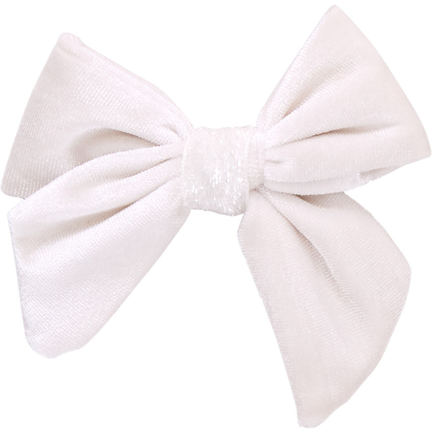 Girls Velour Bow , Snow White - Pink Chicken Hair Accessories | Maisonette | Maisonette