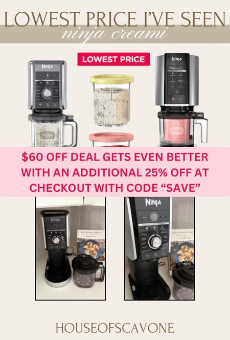 use code SAVE at checkout for an ADDITIONAL 25% run you cannot beat that price! under $170 #icecreammaker #ninja #ninjacreami #icecreammachine #ninjaicecream #kitchen #kitchenappliance #smallappliances #homedecor #entertaining

#LTKHome #LTKSaleAlert #LTKGiftGuide